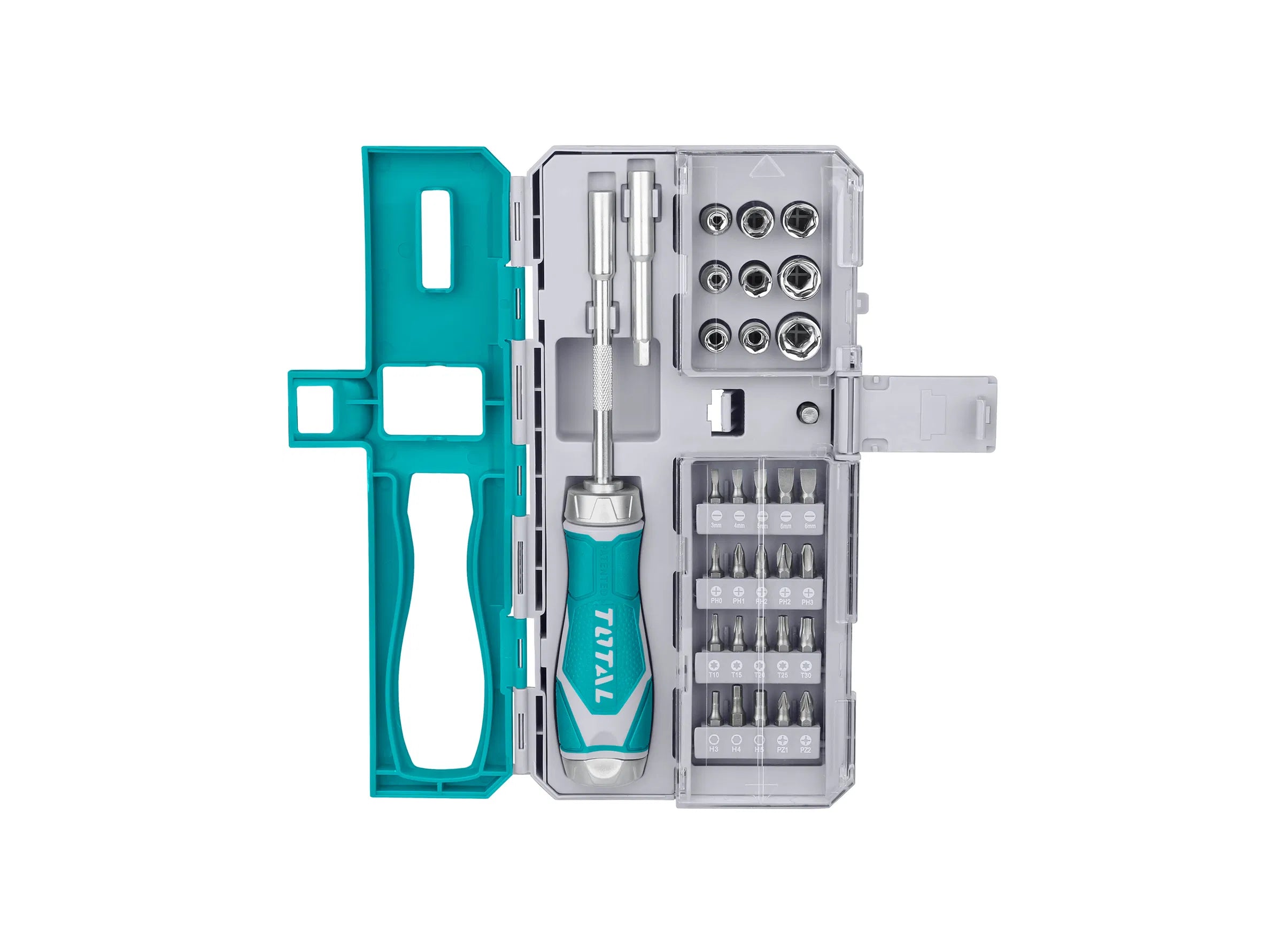 TOTAL TOOLS 33PCS RATCHET SCREWDRIVER SET TACSD30336