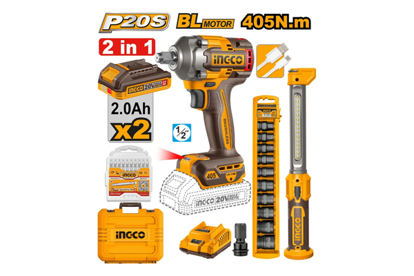 INGCO CORDLESS 2 PCS COMBO KIT COSLI23056