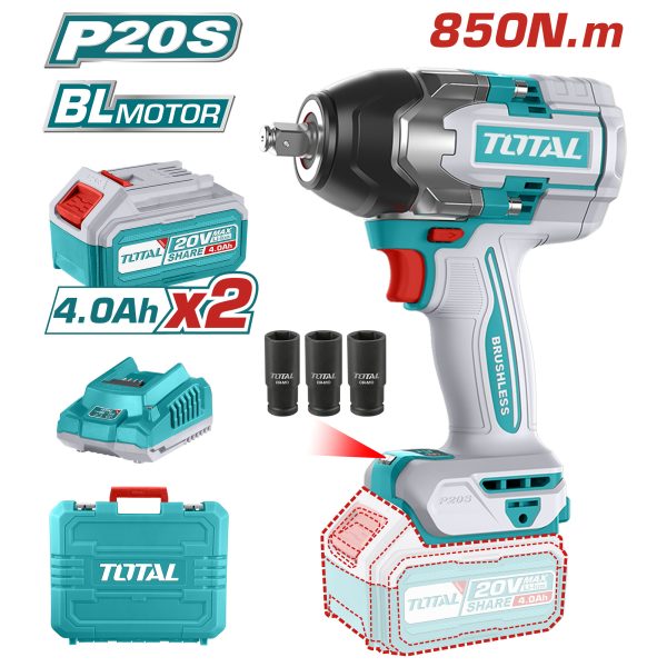 Total 20V Lithium-Ion Impact Wrench – TIWLI2085