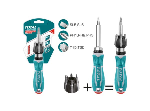 Total 8PCS Ratchet Screwdriver Set TACSD30086