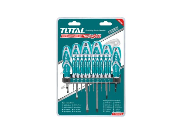 Total 18Pcs Screwdriver & amp; Precision Screwdriver Set THT250618