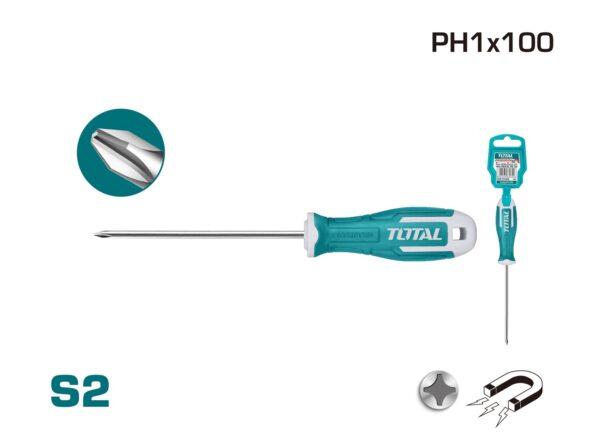 Total Phillips Screwdriver THT26PH1100(Pack of 3)