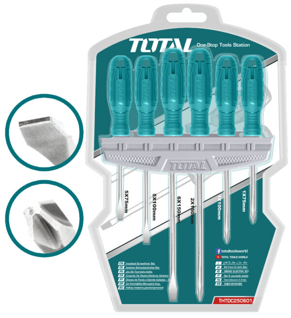 Total 6Pcs Screwdriver Set THTDC250601