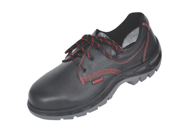 Karam Deluxe Workman Black Leather Safety Footwear, FS01BL(SWDAPN)